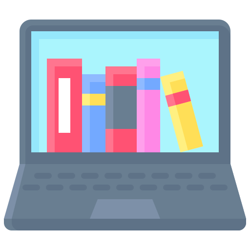 Biblioteca en linea icono gratis