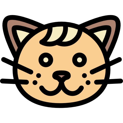 Cat Detailed Rounded Lineal color icon