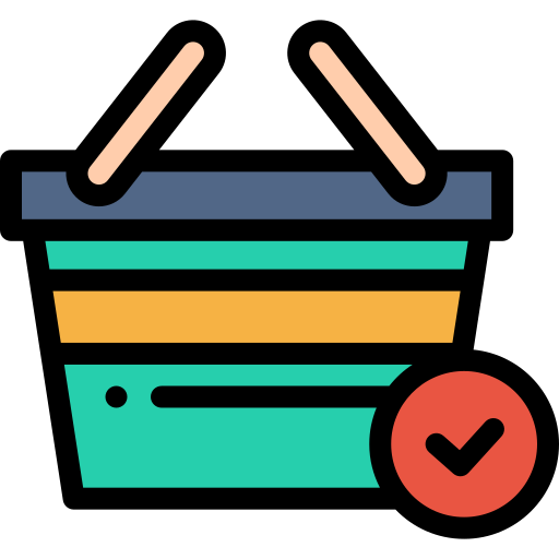 Shopping basket Detailed Rounded Lineal color icon