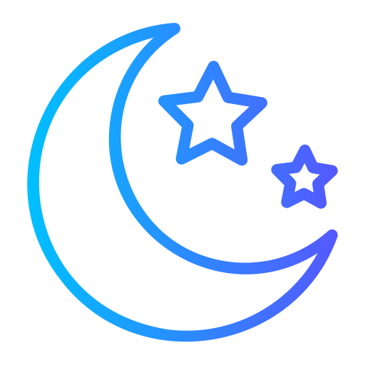 luna y estrellas icono gratis