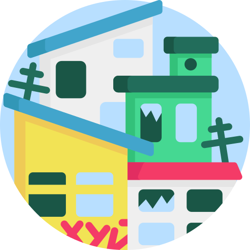 Slum Detailed Flat Circular Flat icon