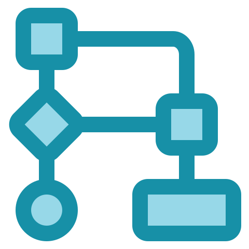 Flow chart Generic Blue icon