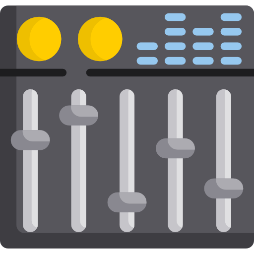 Sound mixer icon slider channel Royalty Free Vector Image