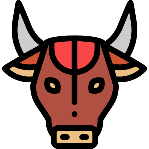 Bull Detailed Rounded Lineal color icon