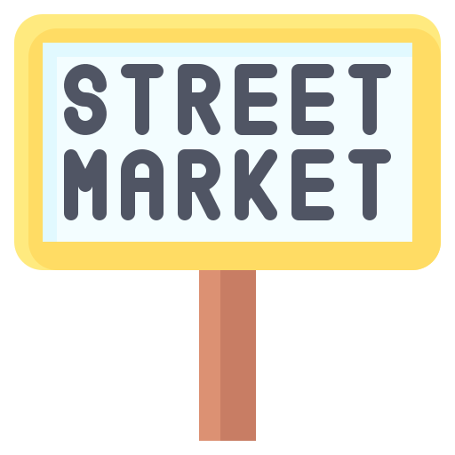 street market icono gratis