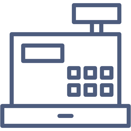 caja registradora icono gratis