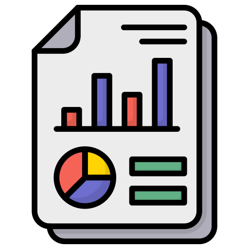 Graph Report Generic Outline Color Icon 7760