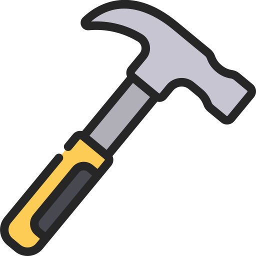 Hammer repair tool icon Royalty Free Vector Image