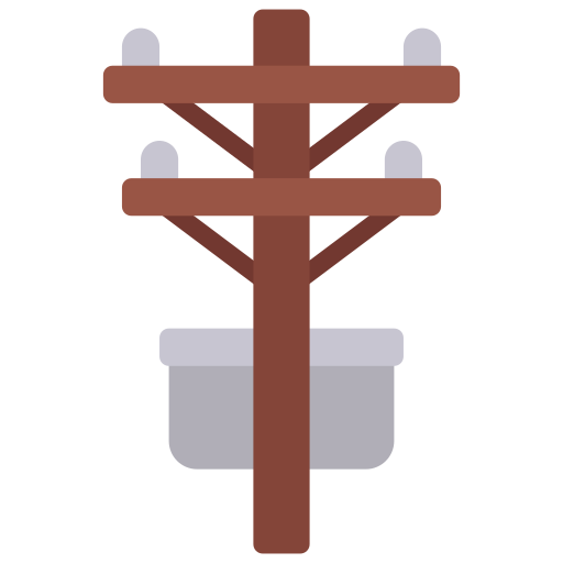 Power line Juicy Fish Flat icon