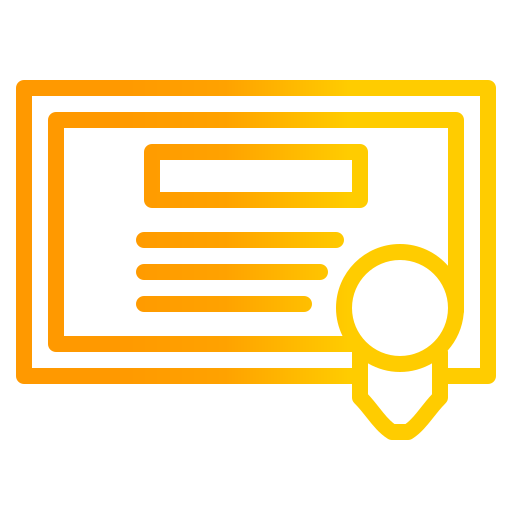 certificado icono gratis