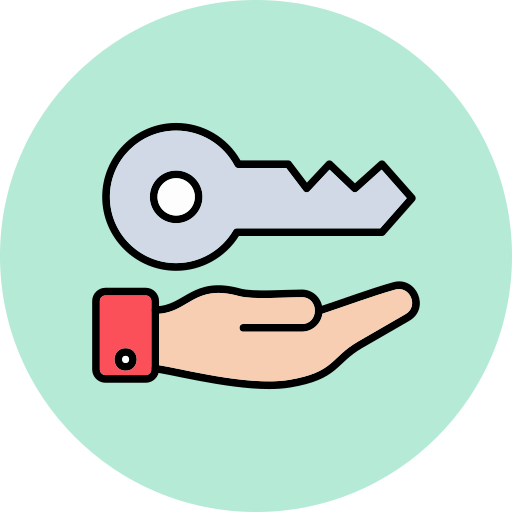 Key Generic Outline Color icon