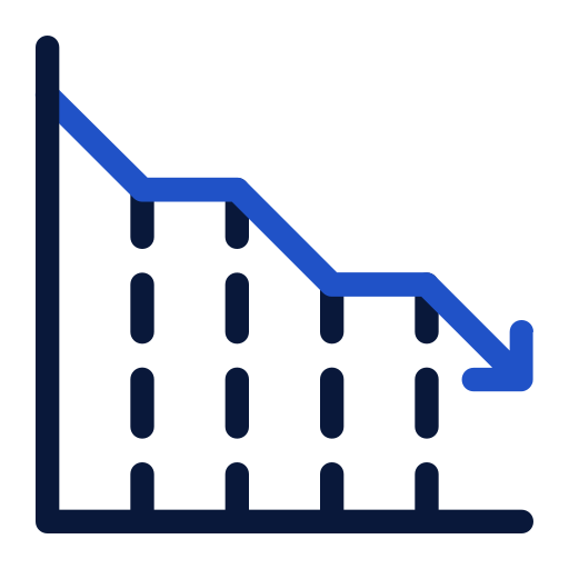 gráfico para baixo grátis ícone