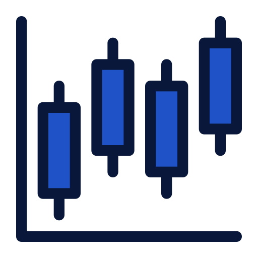 gráfico de velas icono gratis