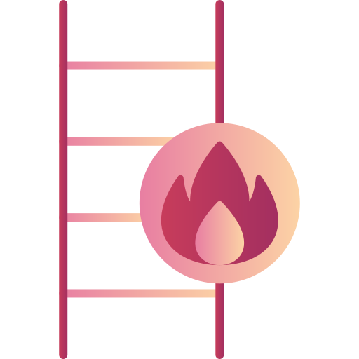 escalera de fuego icono gratis