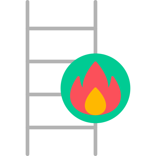 escalera de fuego icono gratis