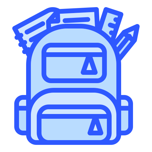 bolsa para la escuela icono gratis