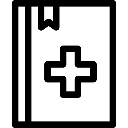 manual médico icono gratis