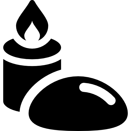 vela y piedra icono gratis