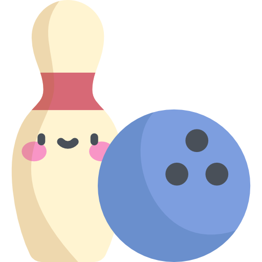 Bowling Kawaii Flat icon