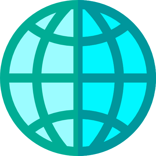 World Basic Straight Flat icon