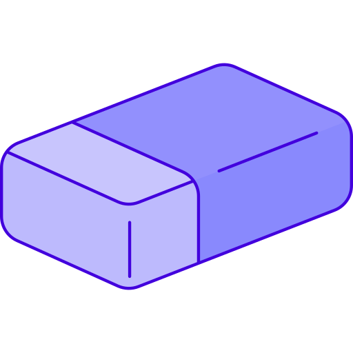 Eraser Generic Thin Outline Color icon