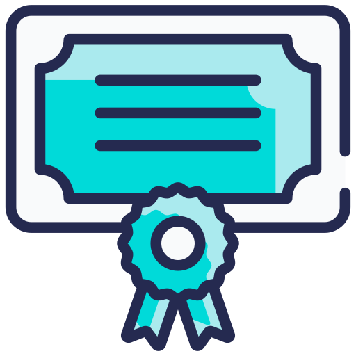 Certificate Generic Blue icon