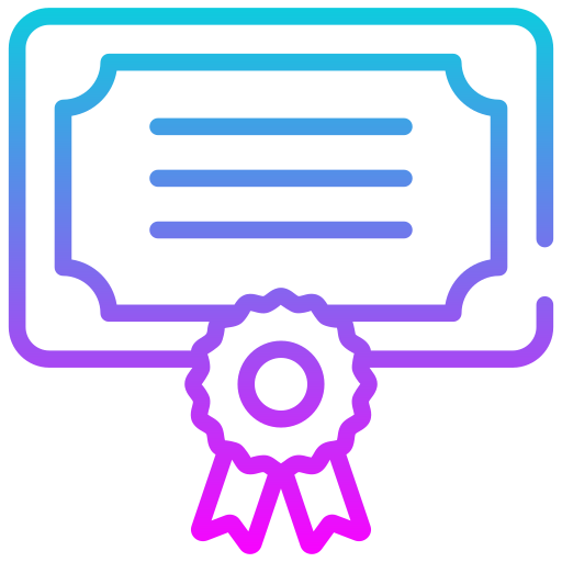 Certificate Generic Gradient icon