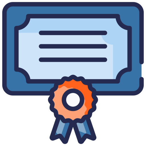 Certificate Generic Outline Color icon