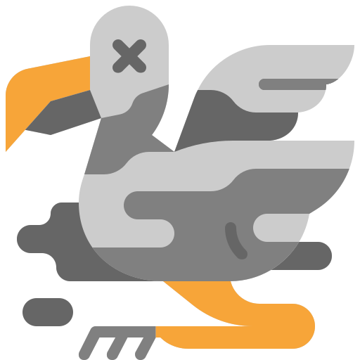 Pajaro muerto icono gratis