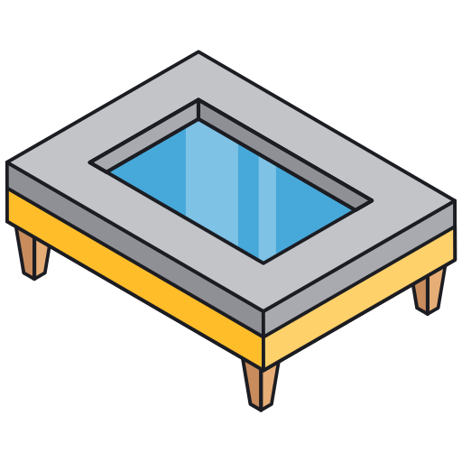 table en verre Icône gratuit