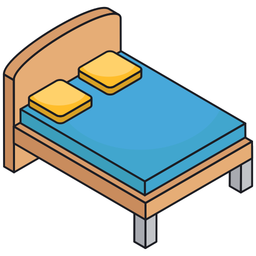 cama individual icono gratis