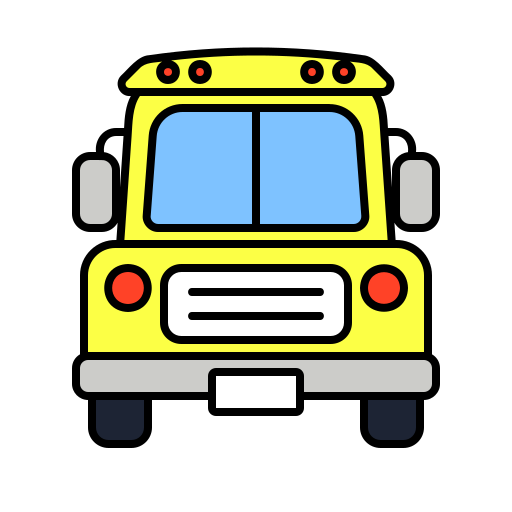 School bus Generic Outline Color icon