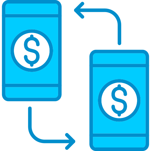 transferencia en línea icono gratis