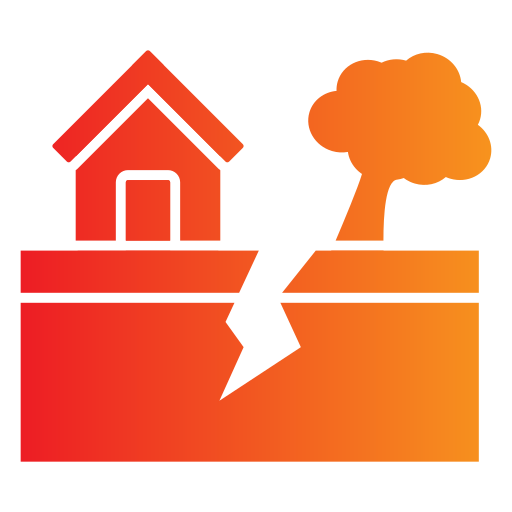 Earthquake Generic Flat Gradient icon