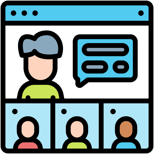 Video Conference Generic Outline Color icon