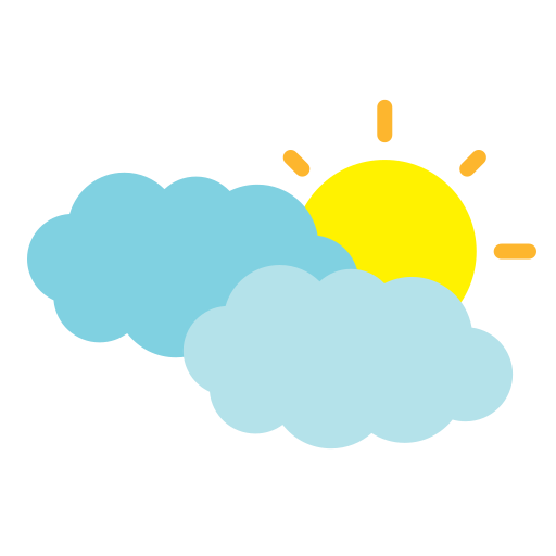 Clouds and sun free icon Clouds and sun free icon