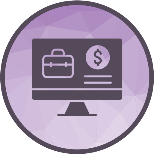 negocios en línea icono gratis