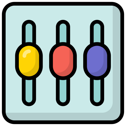 Sliders Generic Outline Color icon