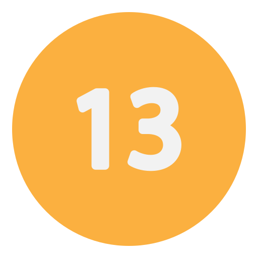 Thirteen Generic Flat icon