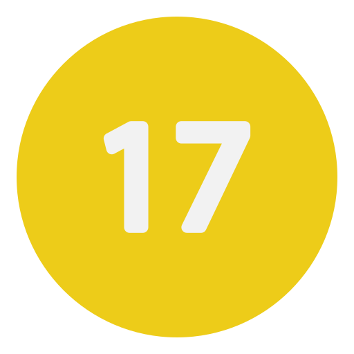 de diecisiete icono gratis