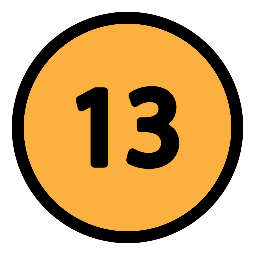 Thirteen Generic Outline Color icon