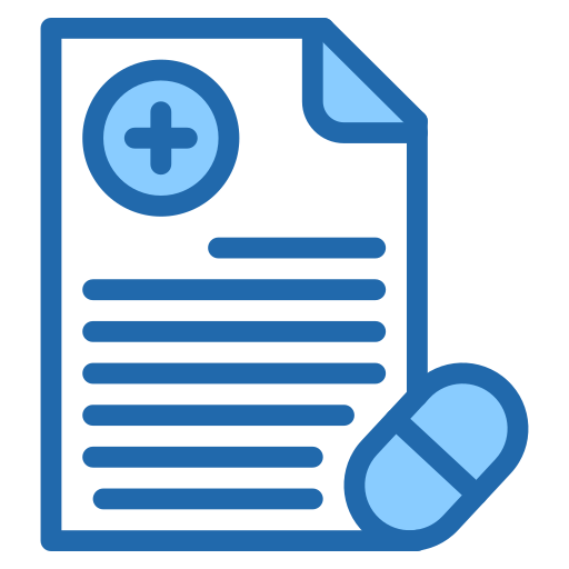 Icono De Prescripción Médica Generic Blue 8242