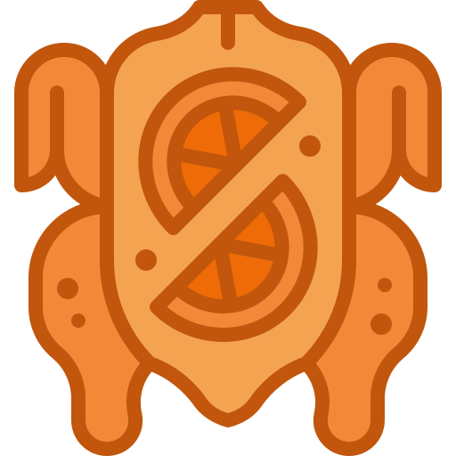 pavo asado icono gratis