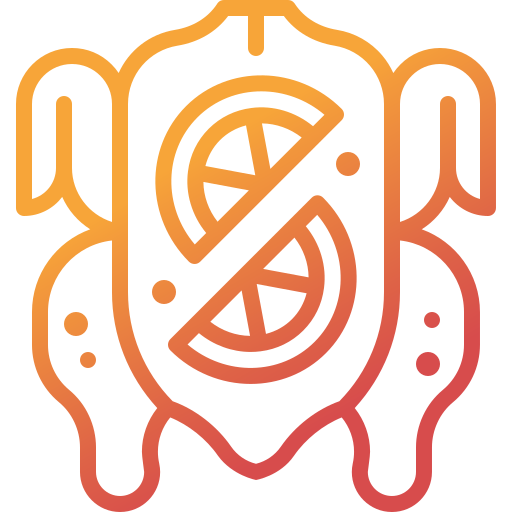 pavo asado icono gratis