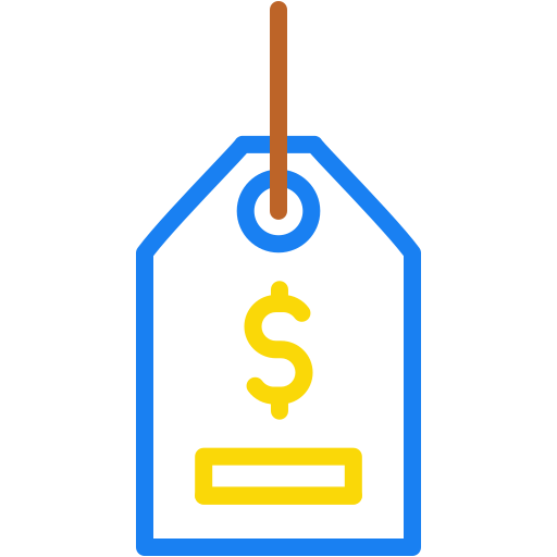 etiqueta de precio icono gratis
