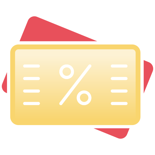cupón de descuento icono gratis