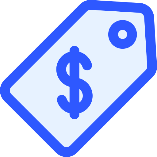 Price tag Generic Blue icon