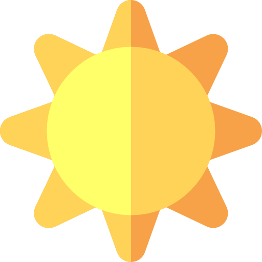 Sun Basic Rounded Flat icon