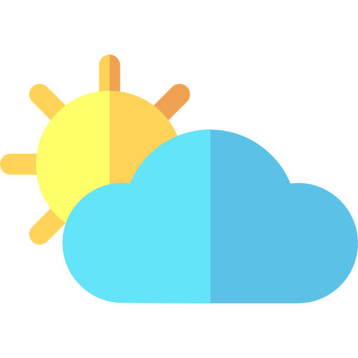 Cloudy Basic Rounded Flat icon