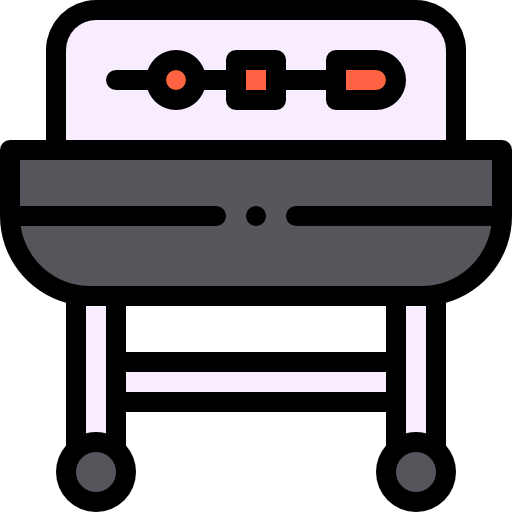 Bbq Detailed Rounded Lineal color icon